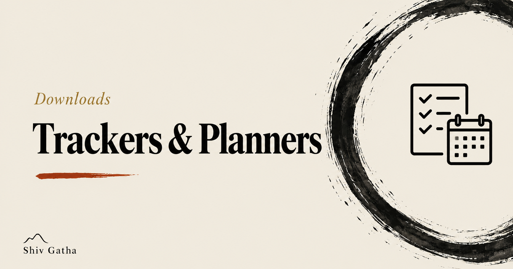 Illustration of a printed mantra chanting tracker and planner page