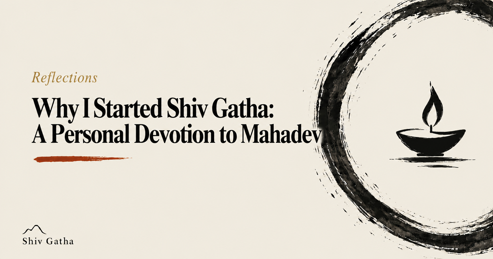 Illustration of an oil lamp lit before a home shrine for the personal reflection on why Shiv Gatha began