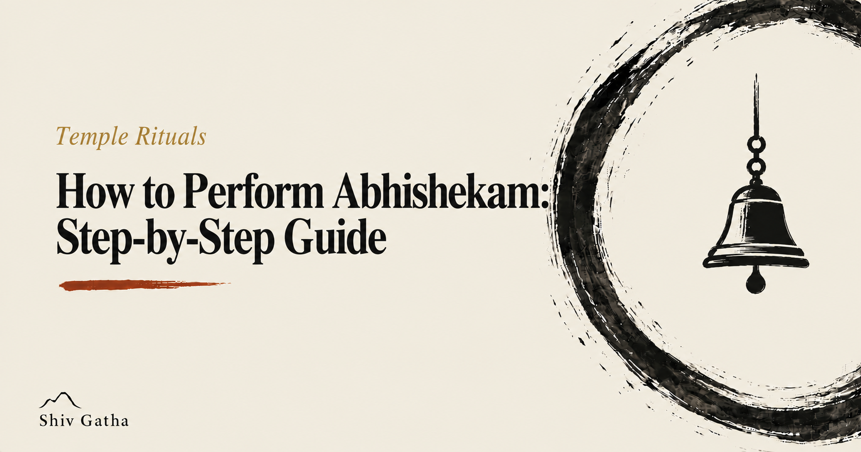 Illustration of milk being poured over a Shivling for the step-by-step abhishekam guide