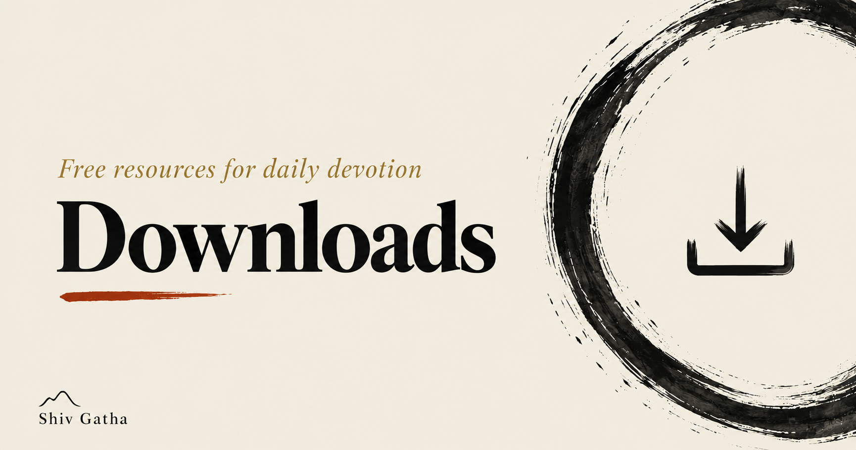 Illustration of wallpapers, printed guides and mantra cards for the Shiv Gatha downloads page